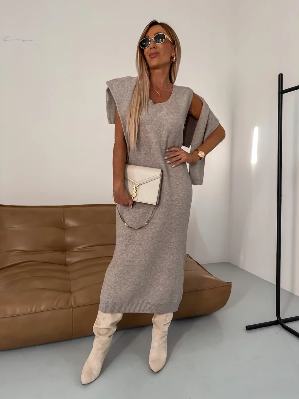 Diana Midi Dress and High-neck Blouse Set