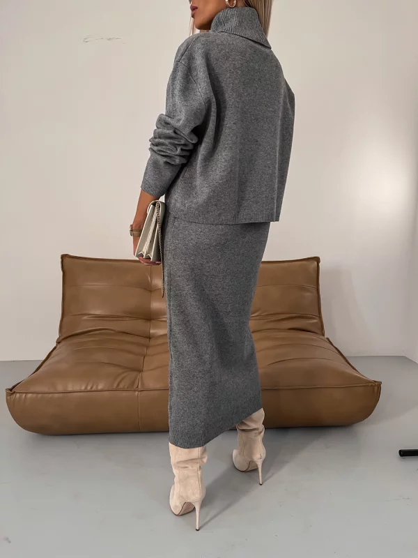 Diana Midi Dress and High-neck Blouse Set