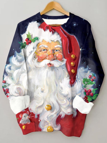 Christmas Berry Santa Warm Sweatshirt