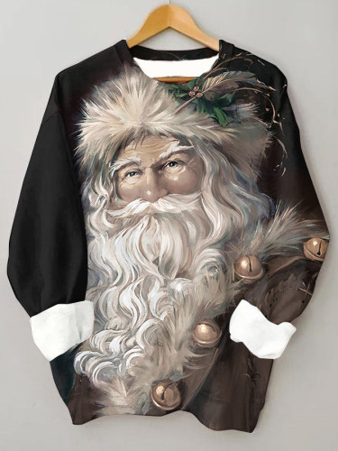 Christmas Berry Santa Fleece Sweatshirt