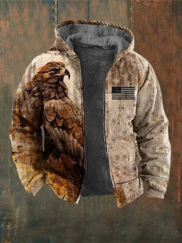 Men's Fleece Pocket Hooded Jacket