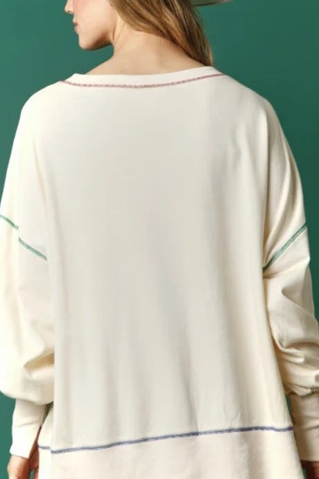 🎄Christmas Sale 54% Off🎄Christmas sequin print crew neck long sleeve sweatshirt