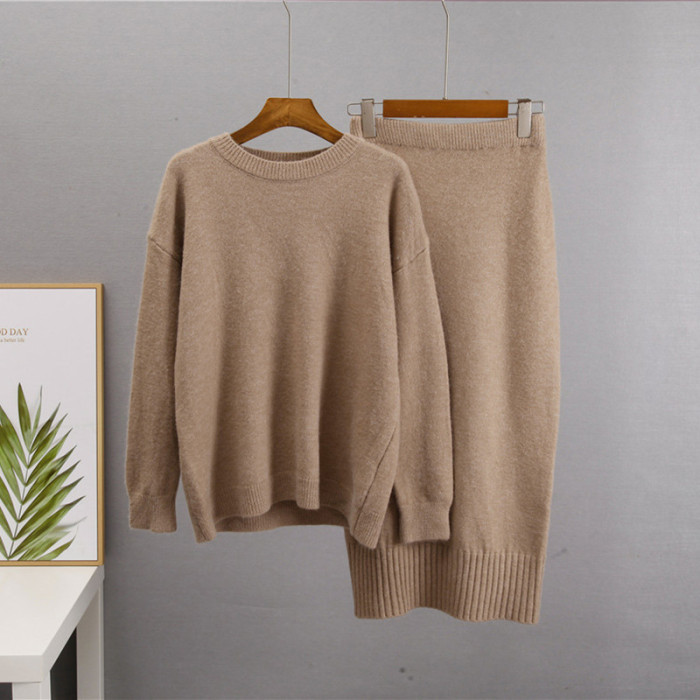 Luxury Sweater Two Piece Suit