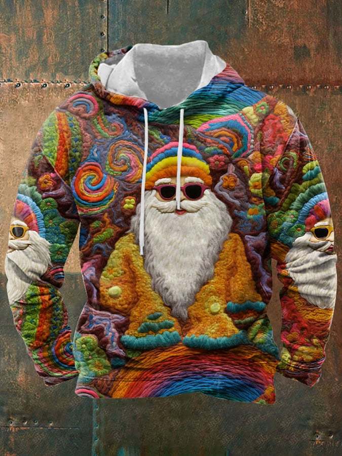 🔥Buy 3 Get 10% Off🔥Men's Vintage Colorful Santa Hoodie