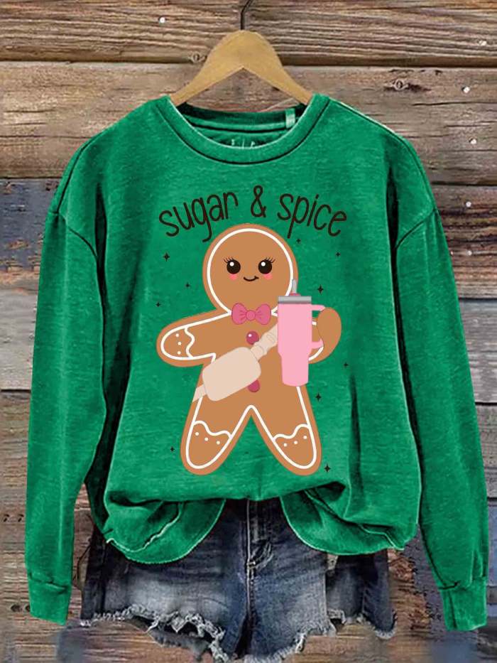 Sugar & Spice Gingerbread Christmas Casual Sweatshirt