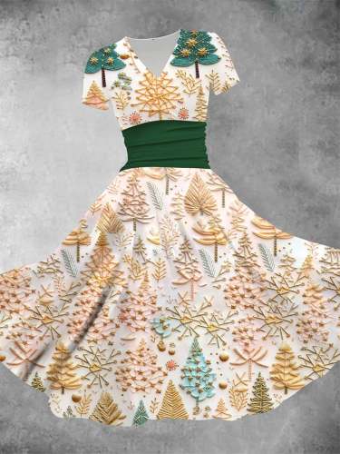 Women's Casual Three-Dimensional Floral Print Long Dress