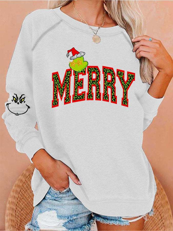 Women's Merry Grinchmas Print Sweatshirt