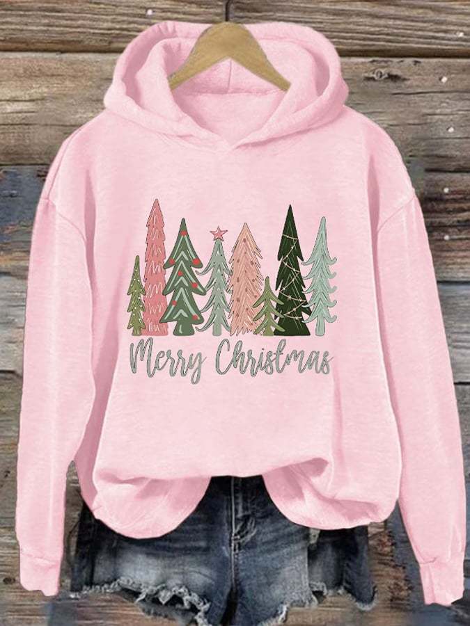 Women'S Casual Merry Chrismas Printed Long Sleeve Sweatshirt