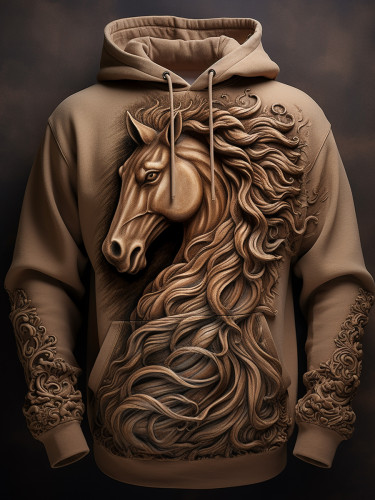 Western Horse Art Print Hoodie