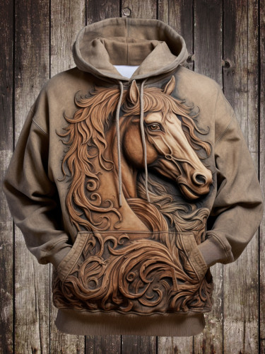 Vintage Horse Print Sweatshirt