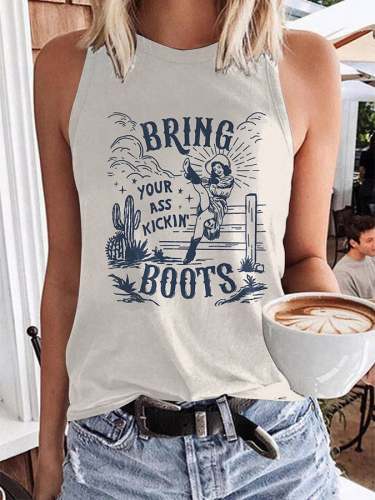 Women's Bring Your Ass Kicking Boots Tank Top