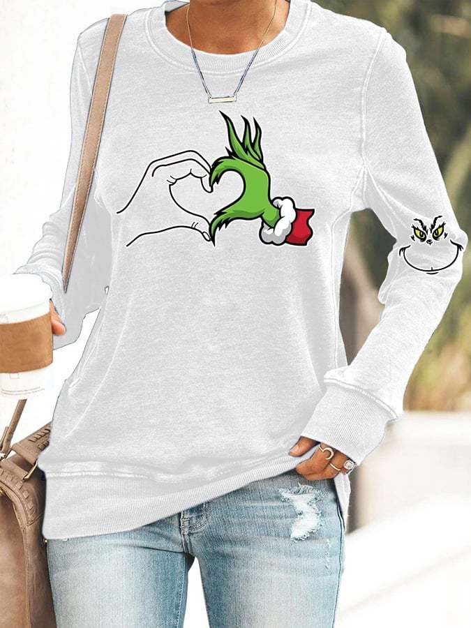 Women's Funny Christmas Print Casual Sweatshirt