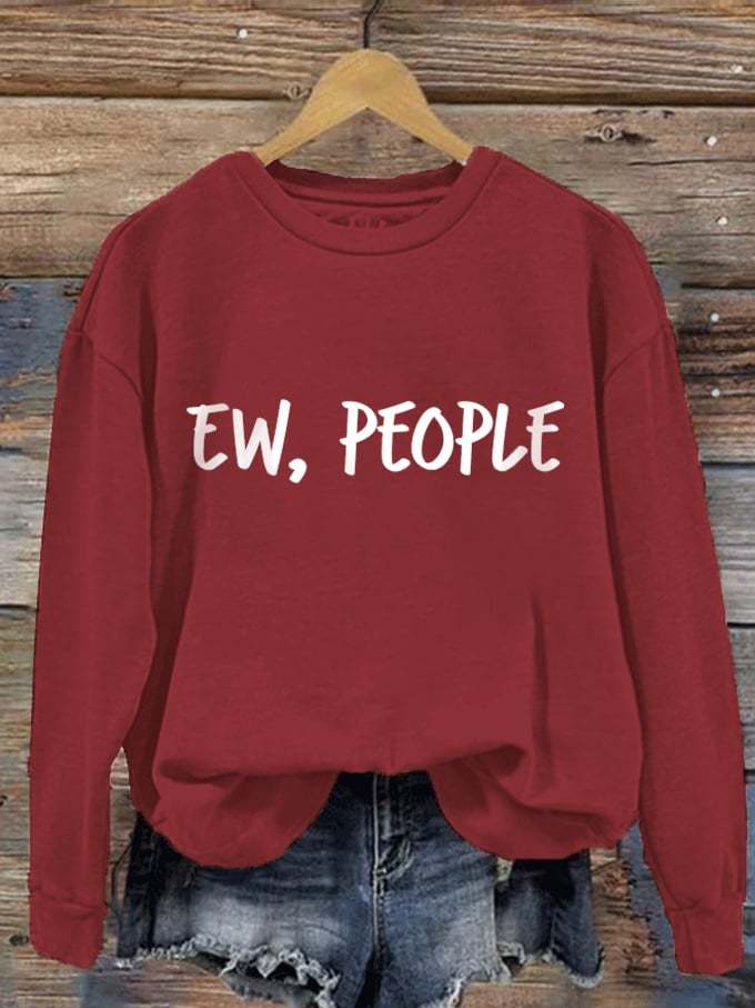 Women's Ew People Christmas Print Sweatshirt