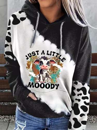 Just A Little Mooody Calf Cow Sweatshirt