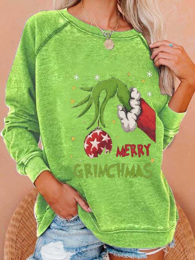 Women's Merry Christmas Print Casual Sweatshirt