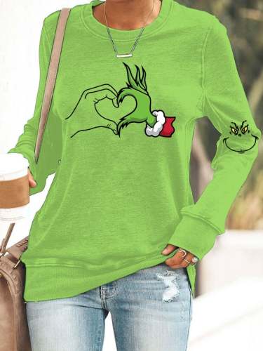 Women's Funny Christmas Print Casual Sweatshirt
