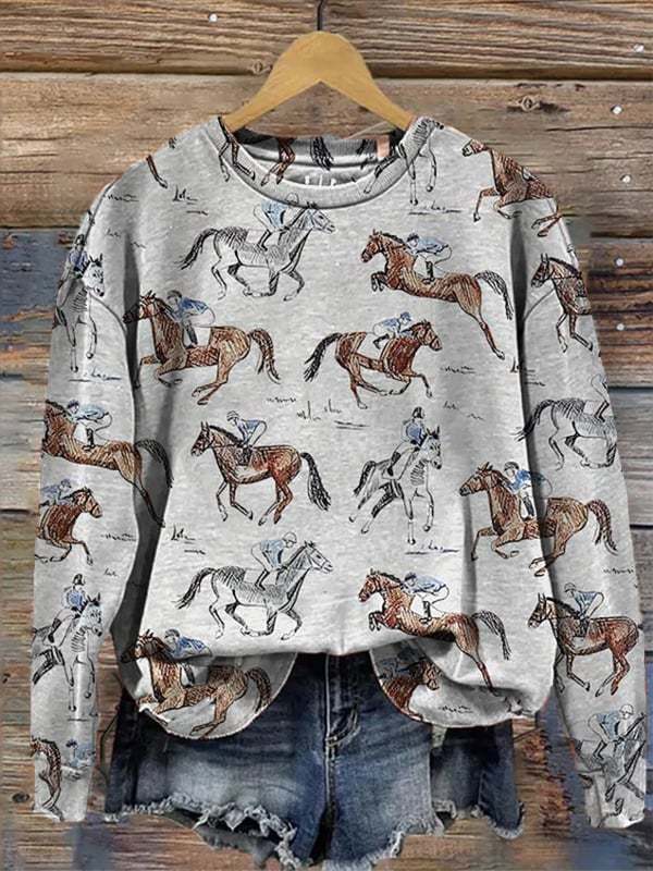 Western Retro Casual Sweatshirt
