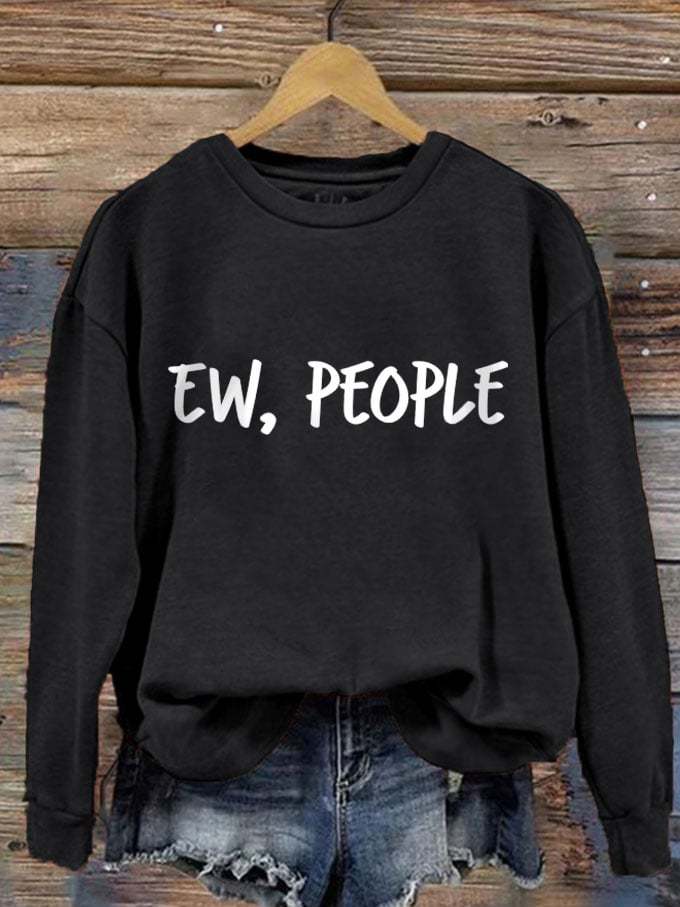 Women's Ew People Christmas Print Sweatshirt