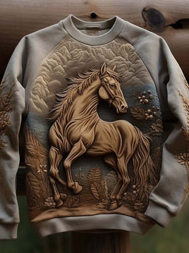 Vintage Horse Crew Neck Sweatshirt