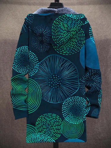 Unisex Art Plush Thick Long-Sleeved Sweater Coat Cardigan