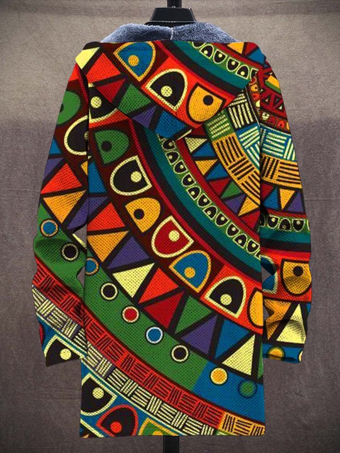 Casual Ethnic Pattern Art Printing Long-Sleeved Sweater Coat Cardigan