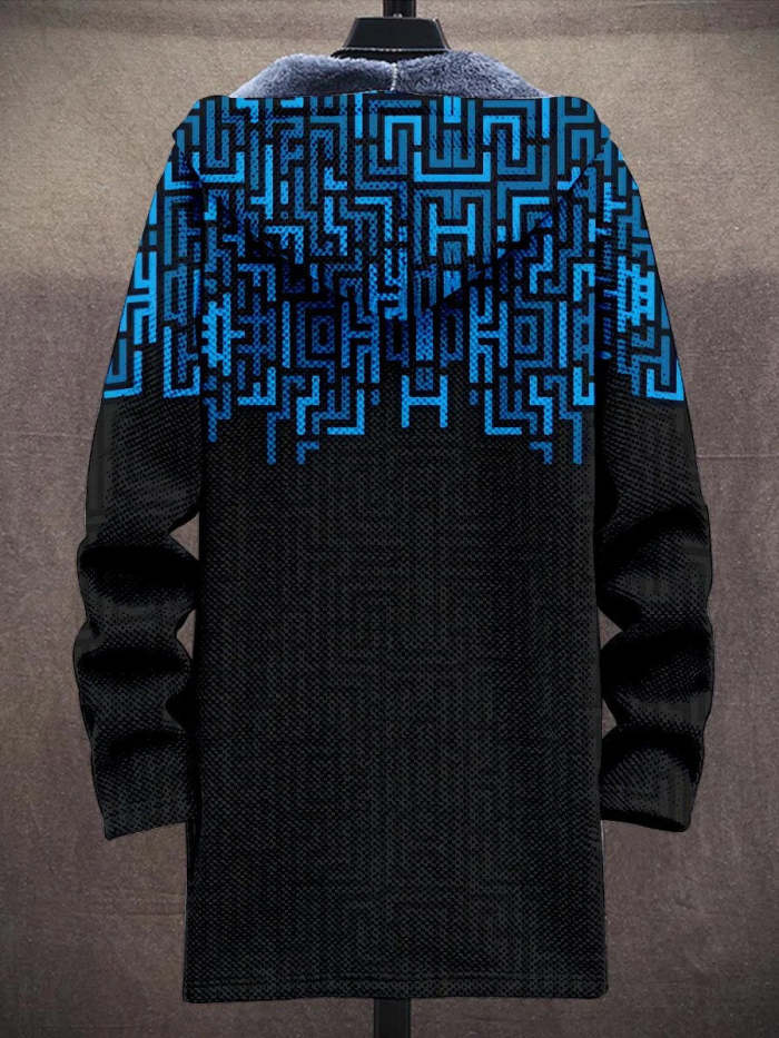 Men's Art Long-Sleeved Sweater Coat Cardigan