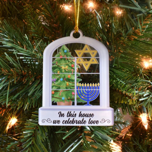 Christmas Hanukkah Acrylic Ornament