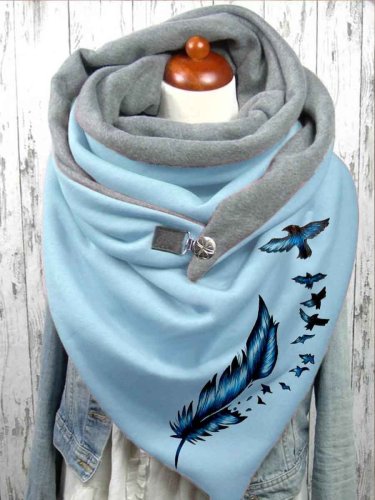 Women's Feather Art Casual Wrap Scarf