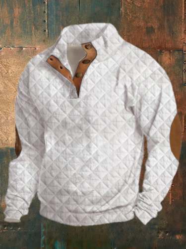 Men's Vintage Buttons Casual Sweatshirt
