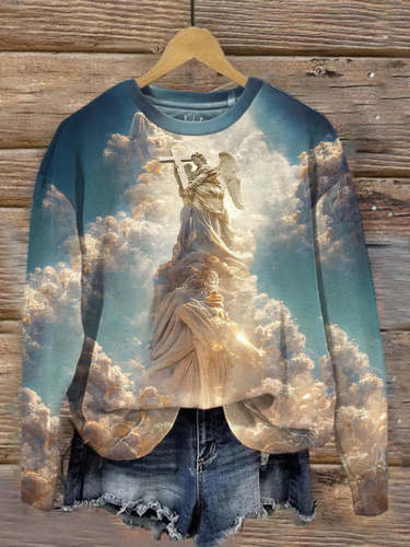 Unisex Angel Art Abstract Print Sweatshirt