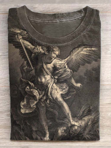 Unisex Vintage Renaissance Art Painting Print Casual Short Sleeve T-Shirt
