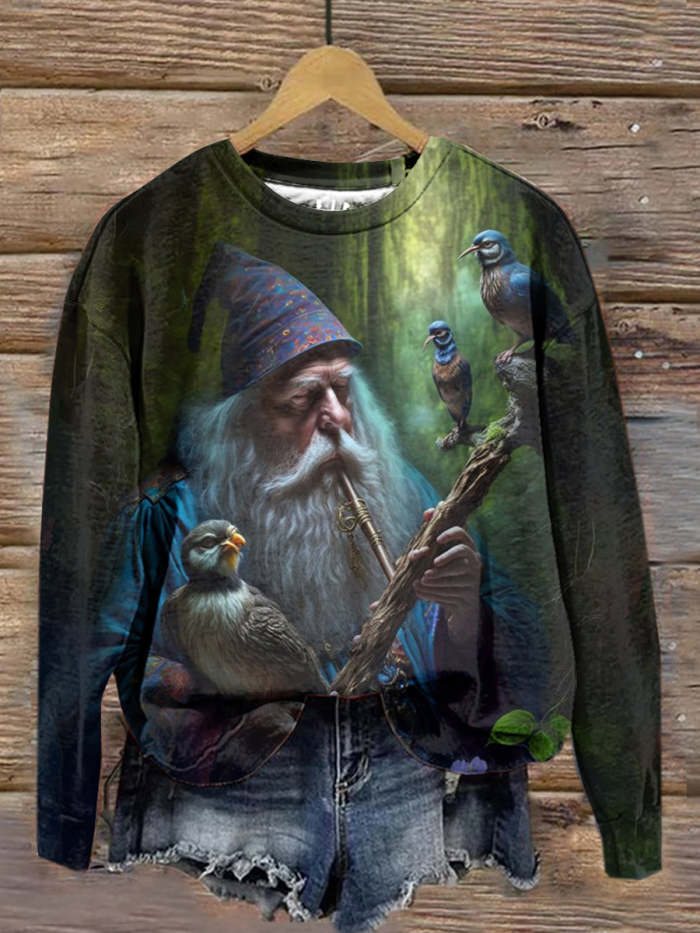 Unisex Gandalf Art Abstract Print Sweatshirt
