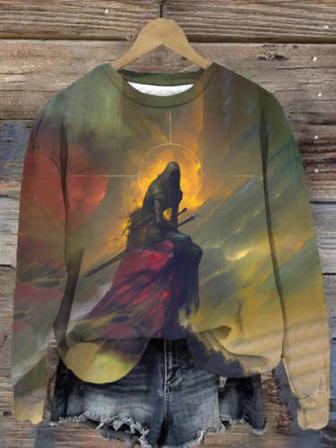 Unisex Cavalier Art Abstract Print Sweatshirt