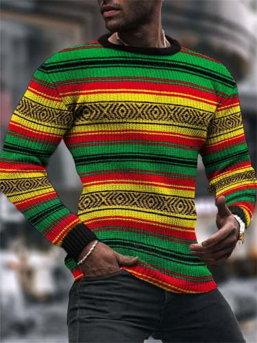 Men'S Casual Printed Long Sleeve Sweatshirt