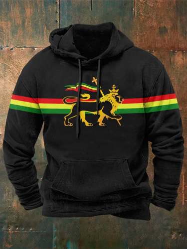 Men's Black History Month Print Casual Hoodie