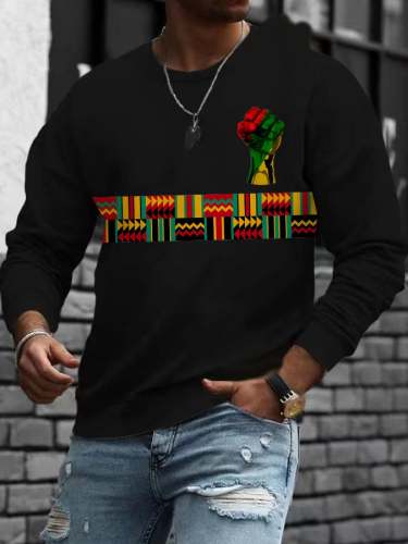 Men's Black Pride Printed Long Sleeve Sweatshirt