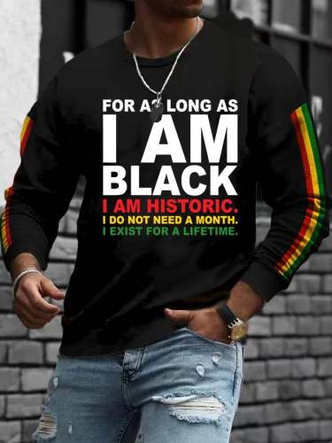 Men'S Black History Month Print Casual Sweatshirt