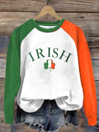 Women's Irish Shamrock St. Patrick's Day  Print Casual Sweatshirt