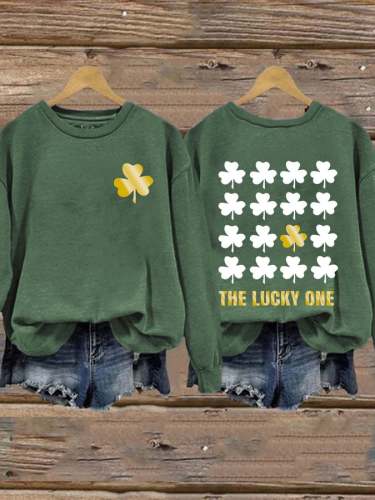 Women's St Patrick's Day The Lucky One Print Sweatshirt