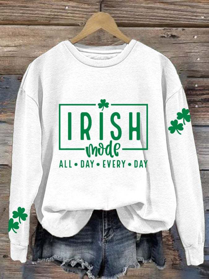 Women's Irish Made All Day Everyday Print Sweatshirt