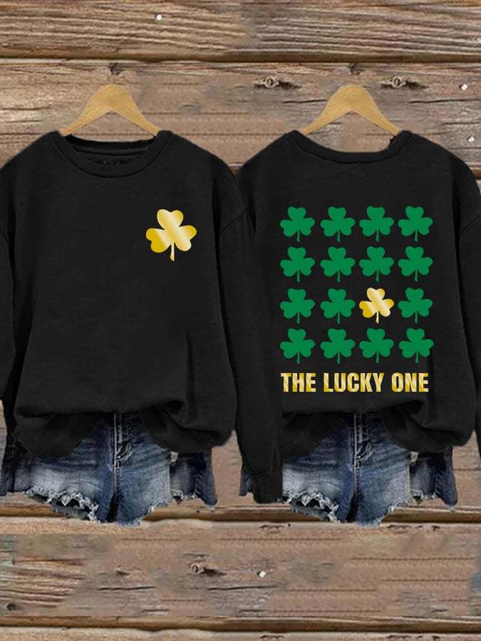 Women's St Patrick's Day The Lucky One Print Sweatshirt