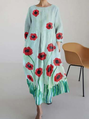 Women's Casual Floral Print Dress