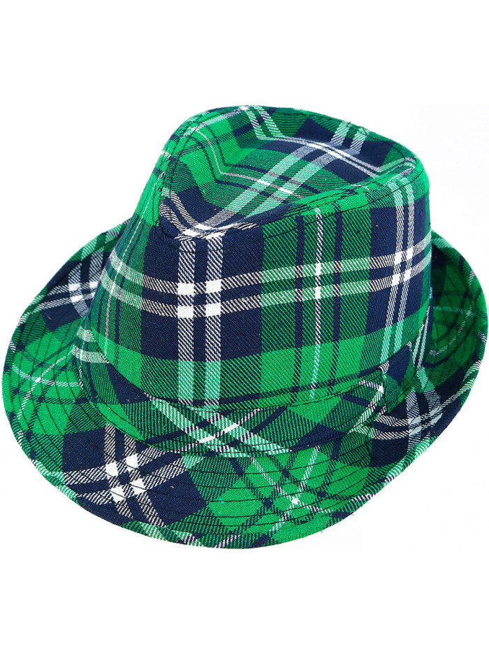 Saint Patrick's Day Plaid Irish Bow And Fedora Hat