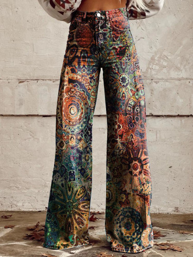 Women's Bohemian Casual Wide Leg Pants