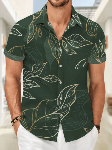 Men's Beach Hawaiian Design Casual Short Sleeve Shirt