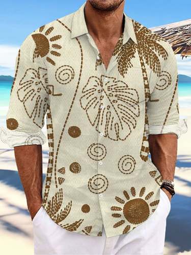 Men's Hawaii Print Fashion Vacation And Casual Shirt (With Pockets)