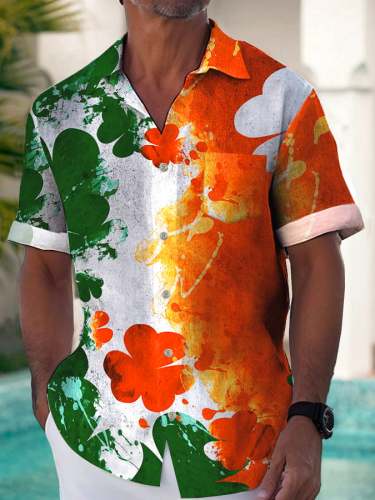 Men's St. Patrick's Day Printed Hawaiian Shirt