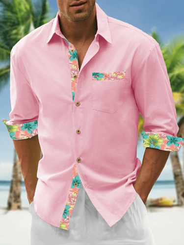 Casual Holiday Contrast Print Men's Shirt