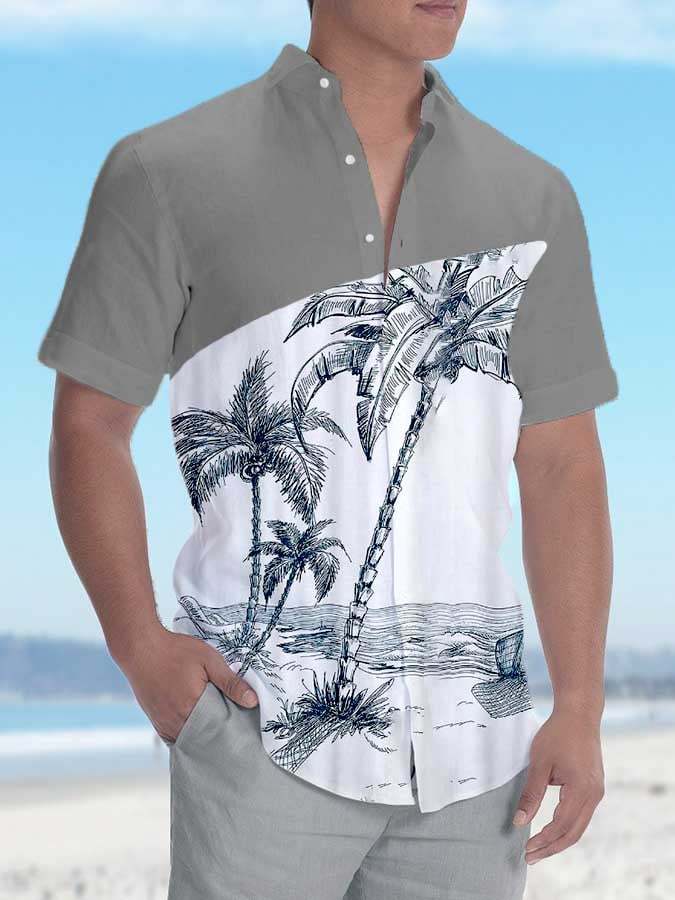 Men's Holiday Print Short Sleeve Shirt