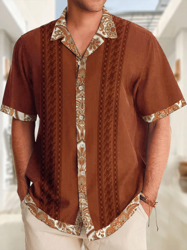 Men's Beach Hawaiian Design Casual Short Sleeve Shirt